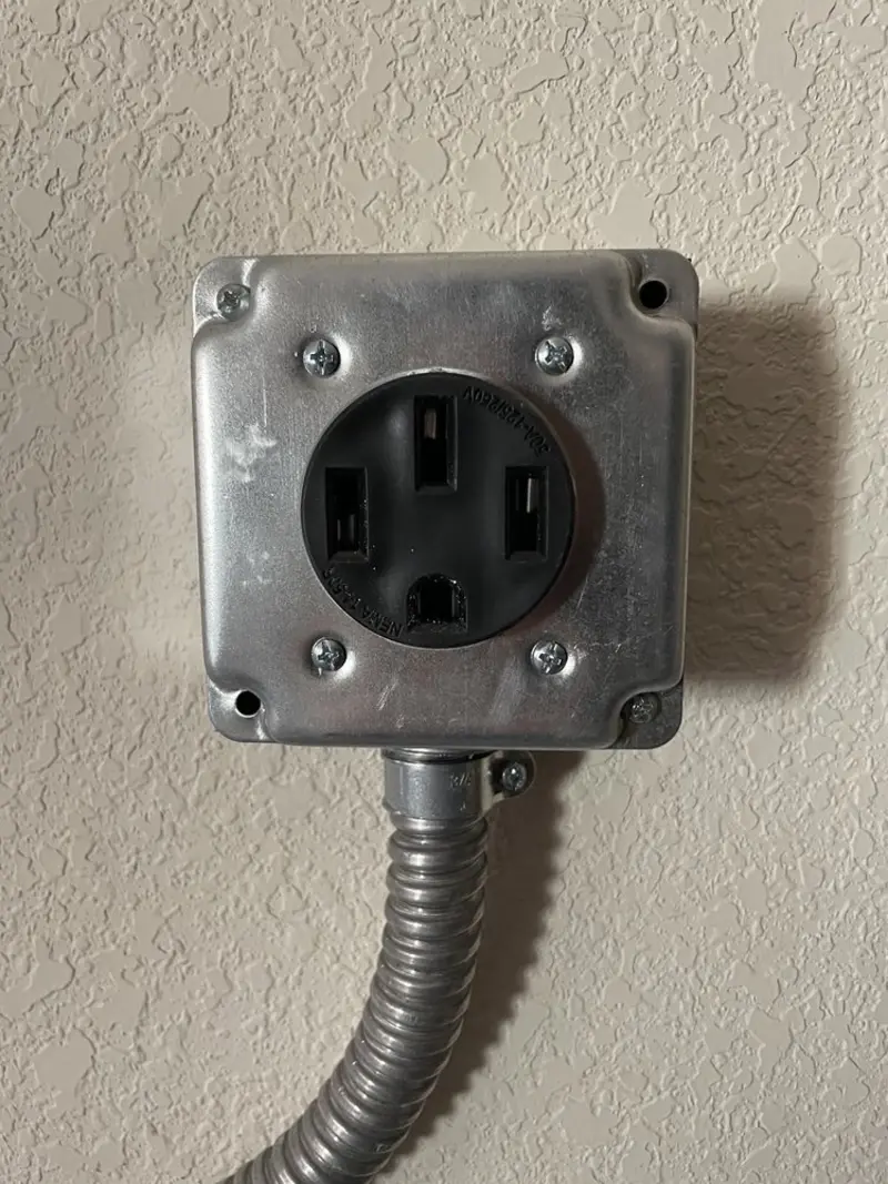 NEMA 14-50 outlet installed for Smart Home Electrical in Kachina Village